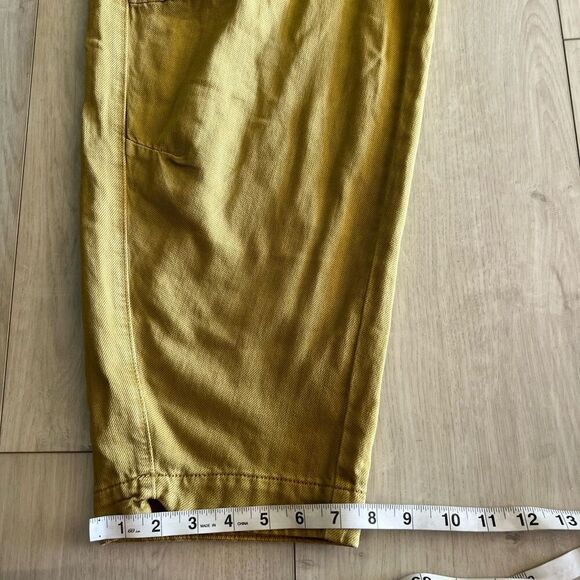 Pilcro and the Letterpress Pants Womens 28 Green Crop Button Fly - Picture 4 of 11